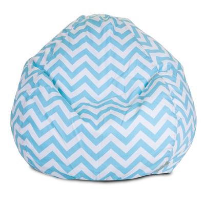 Majestic Home Goods Chevron Cotton Classic Bean Bag Chair Small/Large