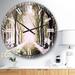 Designart 'Fog in Alley Vintage Style' Landscape Large Wall CLock