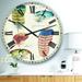 Designart 'Feathers Cottage Family II' Cabin & Lodge Large Wall CLock