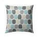 MID CENTURY OVALS TEAL Indoor|Outdoor Pillow By Kavka Designs - 18X18