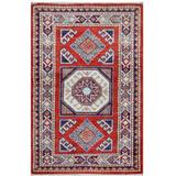 Handmade One-of-a-Kind Super Kazak Wool Rug (Afghanistan) - 2'1 x 3'2