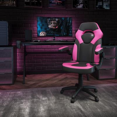 High Back Racing Style Ergonomic Gaming Chair with Flip-Up Arms