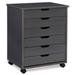 Bridgton 6-drawer Wide Rolling Storage Chest Cart