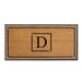 A1HC- Designer Hand-Crafted Rubber Coir Molded Double/Single Door Mat Monogrammed, Perfect and More Functional Size 24x48 Inch