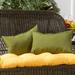 Driftwood Rectangular Outdoor 12-inch x 19-inch Green Accent Pillows (Set of 2) by Havenside Home