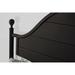 Cumberland Queen-size Black Metal Panel Bed with Rails