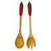 NOVICA Handmade Set of 2 Wood 'Red Chili Pepper' Salad Serving Pieces (Guatemala)