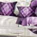 Designart 'Purple Pixel Field of Squares' Abstract Throw Pillow