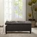 Madison Park Tessa Charcoal Tufted Top Soft Close Storage Bench
