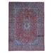 FineRugCollection Semi-antique Handmade Kashan Blue Wool Oriental Rug (9'4 x 12'6)