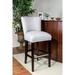 Sole Design Savannah Collection Modern Fabric SACHI Upholstered Counter Bar Stool With Nail Trim & Concave Back Design