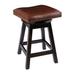 Swivel Urban Bar Stool in Maple Wood with Leather Seat