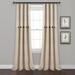 Lush Decor Farmhouse Button Stripe Yarn Dyed Woven Cotton Window Curtain Panel Pair