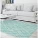 WATERCOLOR CRISS CROSS MINT Area Rug by Kavka Designs