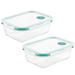 LocknLock Purely Better Vented Glass Food Storage 34oz 2 PC Set