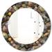 Designart 'Sea and Shore Stones' Printed Traditional Oval or Round Wall Mirror