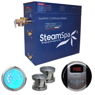 SteamSpa Indulgence 10.5kw Steam Generator Package in Brushed Nickel