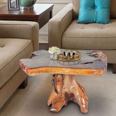 Chic Teak Rustic Teak Wood Slab Coffee Table