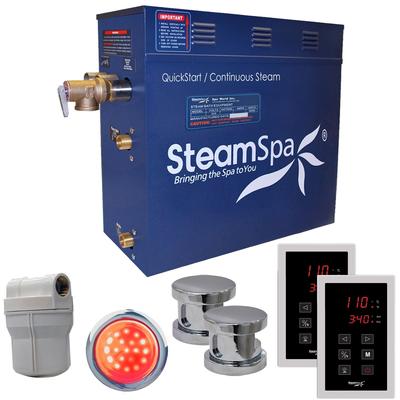 SteamSpa Royal 12kw Touch Pad Steam Generator Package in Chrome