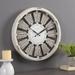 FirsTime & Co. Antique Farmhouse Plaques Wall Clock, American Crafted, Antique White, Plastic, 20 x 2 x 20 in