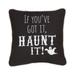 Haunt It Embroidered 10x10 Throw Decorative Accent Throw Pillow