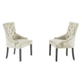 Best Master Furniture Velvet Upholstered Dining Side Chairs (Set of 2)