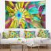 Designart 'Multi Color Stained Glass Spirals' Floral Wall Tapestry