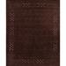 Brown Tribal Gabbeh Oriental Area Rug Hand-Knotted Living Room Carpet - 8'2" x 10'0"