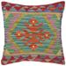 Shabby Chic Dorothy Hand-Woven Turkish Kilim Pillow 18 in. x 18