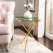 SAFAVIEH Zamara Faux Agate Side Table - 18" x 24" x 20"