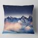 Designart 'Milky Way Over Frosted Mountains' Landscape Printed Throw Pillow