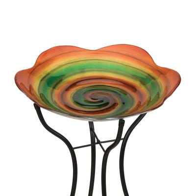 18 Birdbath with Stand - Swirl