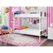 East West Furniture Lynfield Twin Bunk Bed in powder coating- (Finish Options Available)