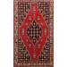 Vintage Tribal Persian Hamedan Area Rug Hand-knotted Wool Carpet - 4'5" x 6'6"