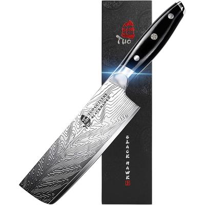 TUO Ripple Nakiri Knife w/Ergonomic G10 Full Tang ...