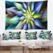 Designart 'Dancing Multi Color Flower Petals' Floral Wall Tapestry