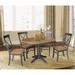 36" Round Solid Wood Extension Dining Table with 4 Dining Chairs - N/A