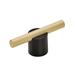 Transcendent 5/8 in (16 mm) Center-to-Center Matte Black/Matte Gold Cabinet Pull - 0.625