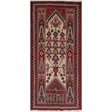 Geometric Balouch Persian Kitchen Area Rug Handmade Wool Carpet - 3'5" x 6'3"