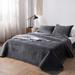 KASENTEX All Season Plush Poly Velvet Lavish Design Quilt Set Soft and Warm Machine Washable Coverlet