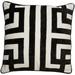 Nikki Chu Tribal Pattern Ivory/Black Linen Poly Fill Pillow - 22 inch