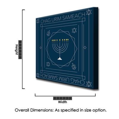 Ready2HangArt 'Chag Urim Sameach' Hanukkah Canvas Wall Art