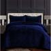 Capri Medallion Velvet Oversized Solid Quilt Set