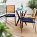 Navy/White Striped Corded Chair Pad (Set of 2) by Havenside Home