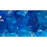 1 1/4" Fireglass Rocks Light Blue - 10lb box