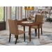 East West Furniture Dinette Set Contains a Rectangle Butterfly Leaf Dining Table and Dining Chairs (Chair Seat Color Options)