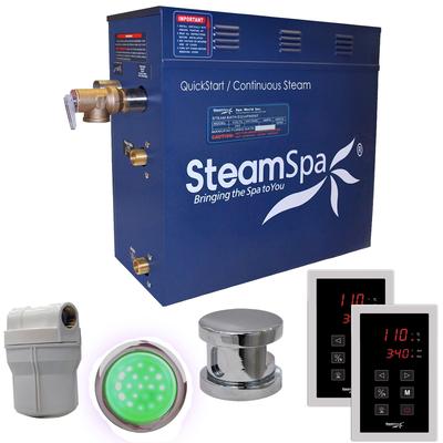 SteamSpa Royal 7.5kw Touch Pad Steam Generator Package in Chrome