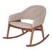 Aurelle Home Modern Solid Walnut Upholstered Rocking Chair