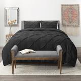 Nestl Pinch Pleat Duvet and Comforter Set - Down Alternative Comforter and Ultra Soft Microfiber Duvet Set