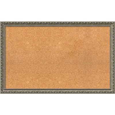 Framed Cork Board, Choose Your Custom Size, Parisian Silver Wood